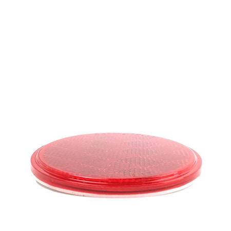 Truck-Lite Signal-Stat, 3-1/8in. Round, Red, Reflector, Adhesive Mount 47-3
